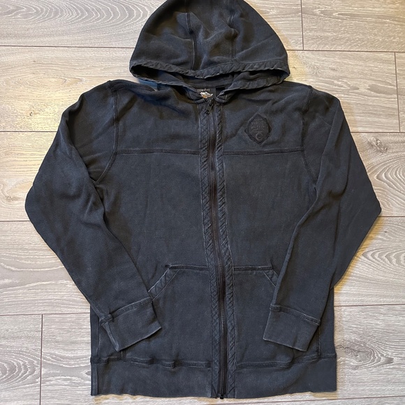 Harley-Davidson Embroidered Thermal Faded Zip-Up Hoodie - Picture 3 of 5